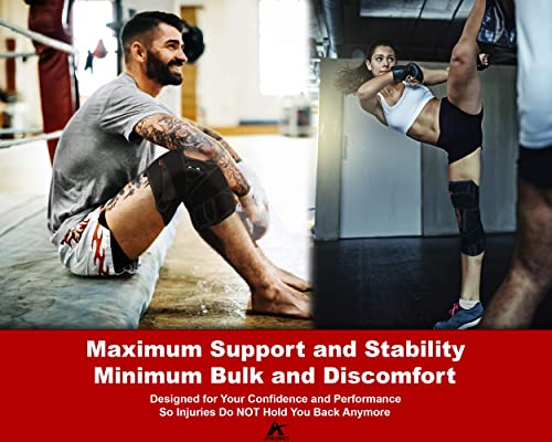 Hinged Knee Brace Support with Strap & Side Patella Stabilizers for Protection & Pain Relief for Arthritis, Meniscus Tear,...