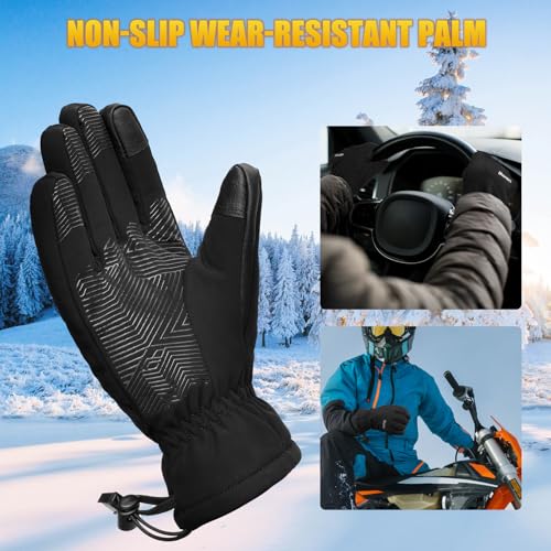 ihuan Ski Snow Winter Gloves Women Men Waterproof-Cold Weather Warm Thermal Touch Screen, Driving Hiking Motorcycle Cycling