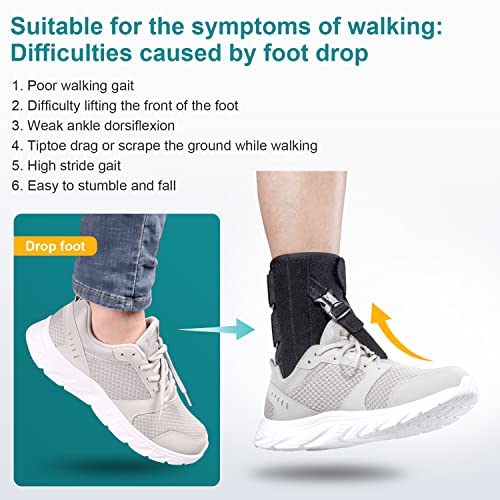 POZPO Foot Drop Brace for Walking Lifting Shoes, Drop Foot AFO Brace Help Raise Shoes, Foot Up Splint for Ankle, Improved ...