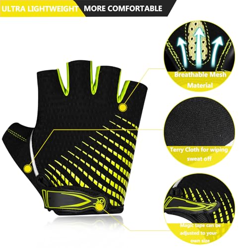 Bike Cycling Gloves for Men Women,Non-Slip Breathable 5MM Gel Pads DH Mountain Road Bicycle Gloves for MTB Biking Cycling,...