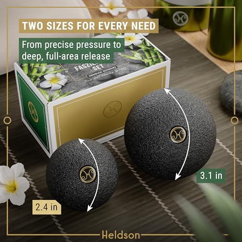 HELDSON® EPP Fascia Massage Balls Set [6cm & 8cm] – Trigger Point Massage Ball for Back, Feet & Neck – Deep Tissue Muscle ...