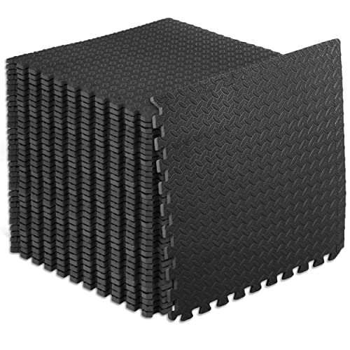 ProsourceFit Puzzle Exercise Mat ½ in, EVA Interlocking Foam Floor Tiles for Home Gym, Mat for Home Workout Equipment, Flo...