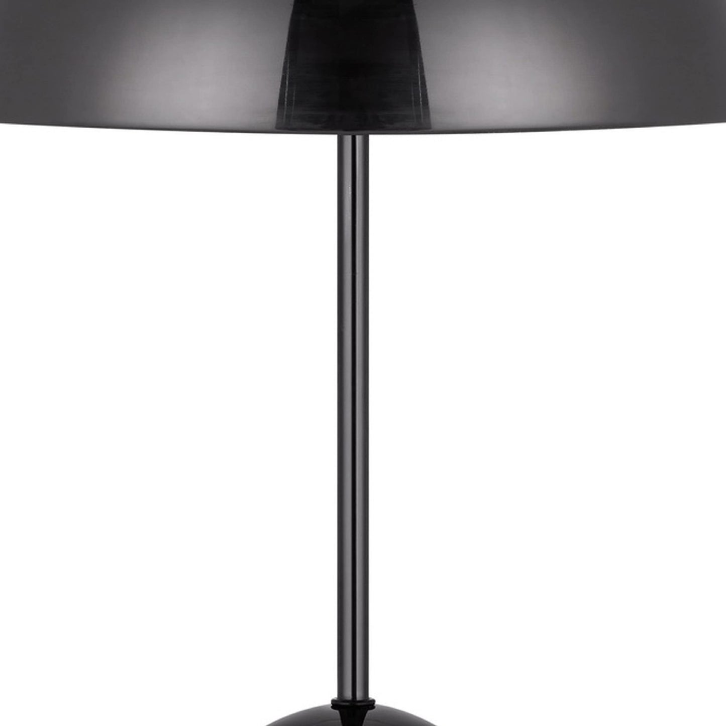Benzara Metal Accent Table Lamp, 20 Inch, Dome Shade, Black, Model BM271963