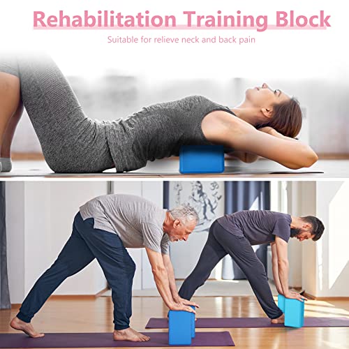 Wettarn 12 Pcs Yoga Blocks Bulk 9 x 6 x 4 Inch EVA Foam Supportive Yoga Brick Lightweight Soft Non Slip Gymnastic Blocks Y...