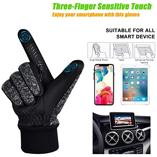 MOREOK Winter Gloves for Men/Women -10°F 3M Thinsulate Warm Touch Screen Snow Ski Bicycle Bike Gloves for Driving/Cycling/...