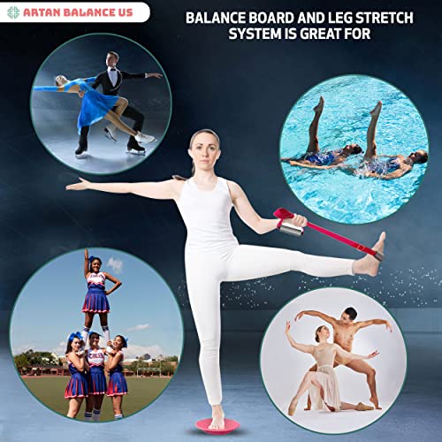 Dance, Cheerleading and Figureskating Trainer Stretching and Balance, 2 Pc. Set, Stretching, Disc Core Board and Flexibili...