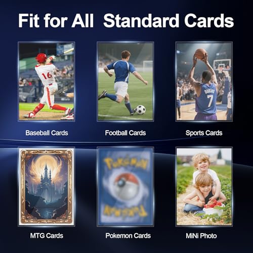 600 Pack Card Sleeves, Soft Penny Sleeves for Trading Cards, Perfect Fit for TCG, MTG, Baseball & Sports Cards