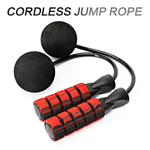 APLUGTEK Jump Rope, Training Ropeless Skipping Rope for Fitness, Adjustable Weighted Cordless Jump Rope for Men and Women