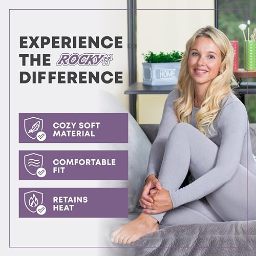 Rocky Thermal Underwear Women Long Johns Womens Thermals Top Bottom Set Fleece Lined Under Wear Clothes Base Layer Thermals