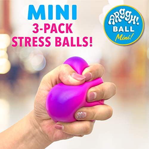 Power Your Fun Arggh Mini Stress Balls for Adults and Kids - 3pk Squishy Stress Balls, Color Changing Resistance Fidget To...