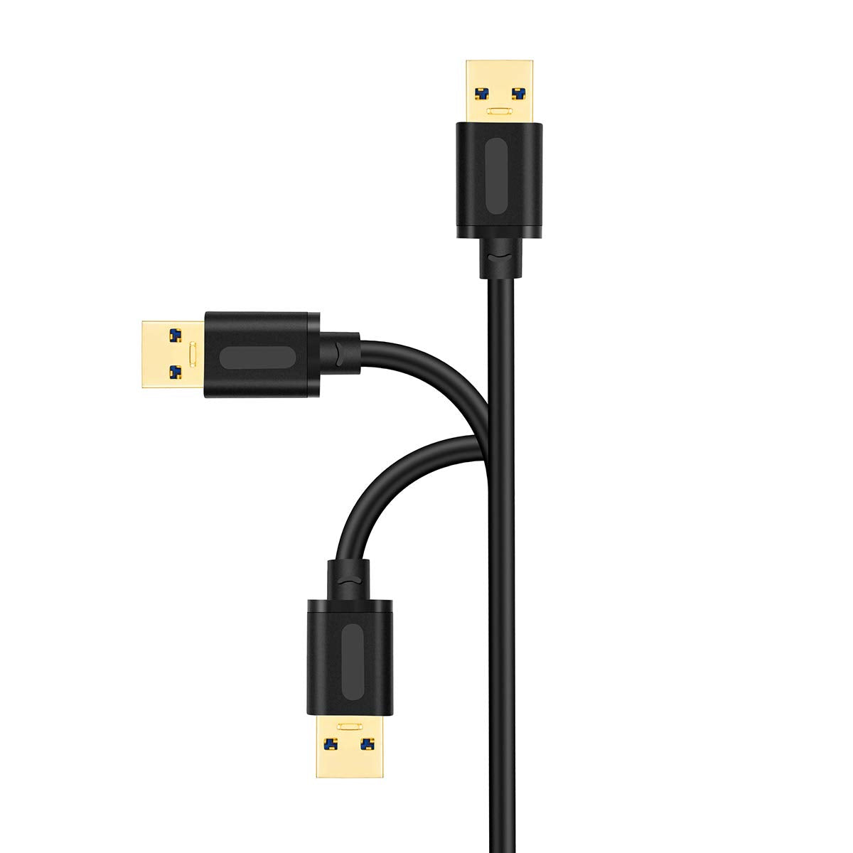 Jelly Tang Usb 3.0 Male To Male Cable 12Ft,Usb To Usb Cable With Gold-Plated Connector For Hard Drive Enclosures, Dvd Player, La