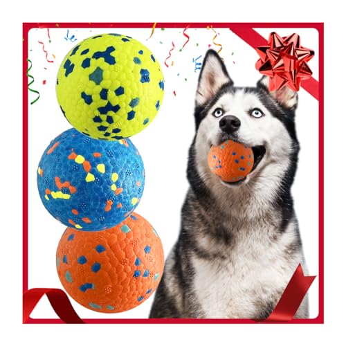 Mankoda Dog Balls, Indestructible Tennis Balls for Dogs, Durable Bouncy Dog Toy Balls for Aggressive Chewers, Interactive ...
