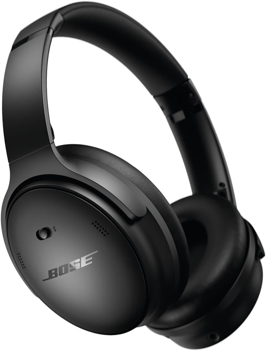 Bose QuietComfort Bluetooth Headphones, Wireless Headphones with Active Over Ear Noise Cancelling and Mic, + Green Extreme 20W 2-Port Wall Charger (Black)