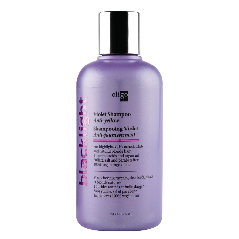 Oligo Professionnel - Blacklight Violet Shampoo - Sulfate-Free Purple Shampoo for blondes - Vegan - Eliminate Yellow Tones - Ref