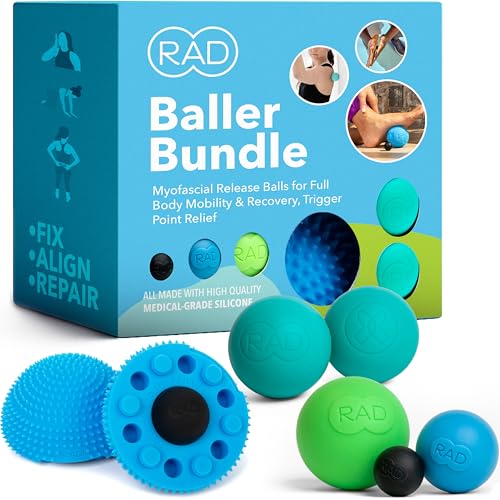 RAD Baller Bundle – Myofascial Release Balls for Full Body Mobility & Recovery, Trigger Point Relief – Includes Rounds (Se...