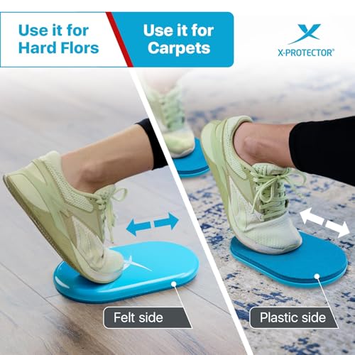 X-Protector Sliders for Working Out - 2 PCS - Double-Sided Exercise Sliders for Hard & Carpeted Floors - Gliders for Exerc...