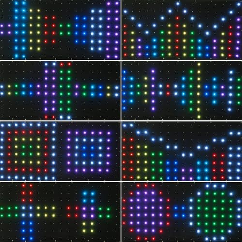 DJ Stage Light Pro 3.3x6.9ft LED Motion Drape Facade - Sound-Activated Rhythm Lights with Remote, 80+ Music Programs & 70 ...