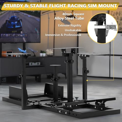 Marada Racing Simulator Cockpit Flight Simulation Adjustable Compatible with Thrustmaster HOTAS Warthog,Logitech G25 G27 G...