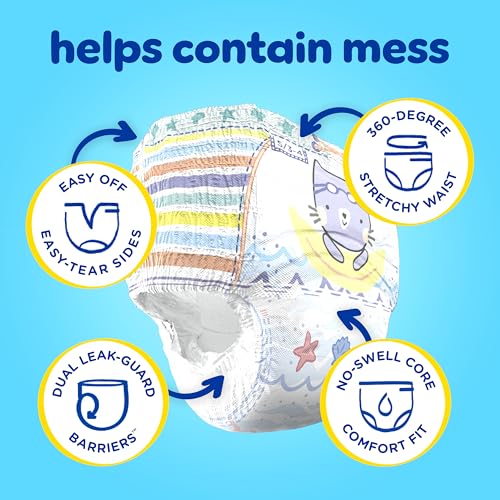 Pampers Swim Diapers - Splashers - Size 4, 18 Count, Gap-Free Disposable Baby Swimming Pants