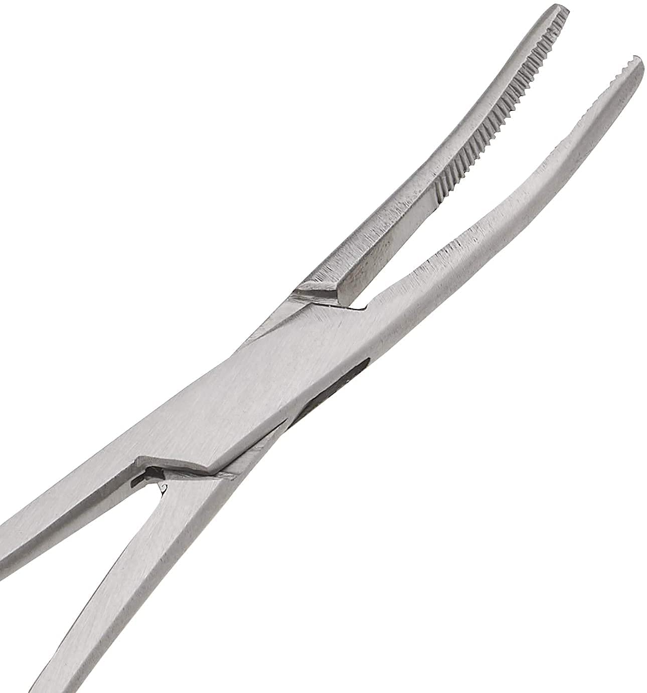 SURGICAL ONLINE 2-Piece Curved & Straight 5" Hemostat Set - Stainless Steel Locking Tweezer Clamps - Ideal Hemostats for Nurses, Fishing Forceps, Crafts and Hobby