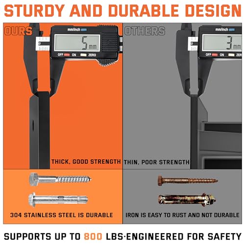 2025 Upgrade Pull Up Bar Wall Mounted - 600 lbs Heavy Duty Strength Training Pull-Up Bars, Ideal Rogue Pull Up Bar for Hom...