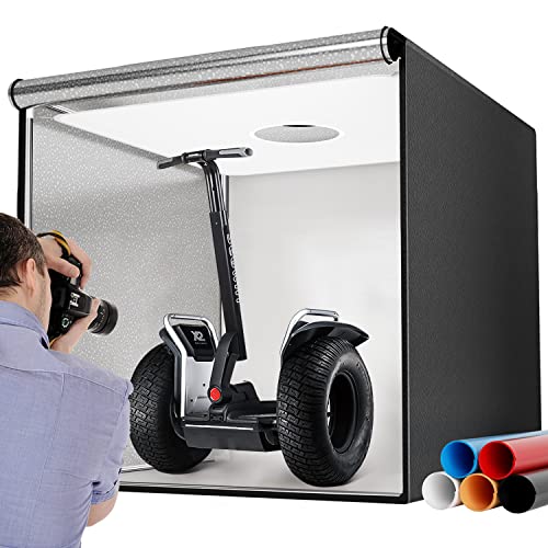 Takerers Photo Studio Light Box,39x39 Inch/100x100cm 210 LED Professional Photo Background Shooting Tent with 3 Stepless D...