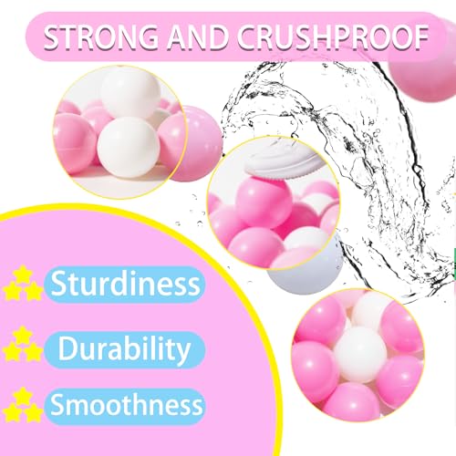 VivaVolt Ball Pit Balls 100 - Safe Phthalate Free BPA Free Ball Pits Balls for Toddlers, 2.2 Inch Bright Colors Crush Proo...