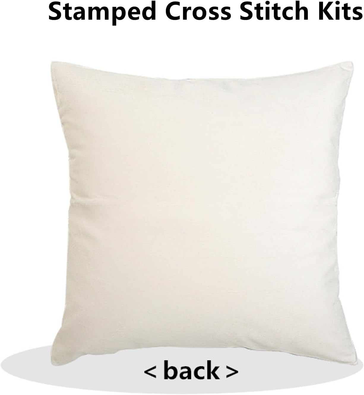 Fanxvivy Stamped Cross Stitch Kits for Adults Beginners Pillow Needlepoint Kit with Embroidery Pattern Needlework Kit Prestamped Stitches Kit 11CT Cross Stitching-Cat Flowers 18x18 inchs