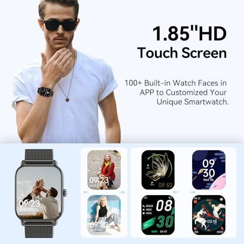 Smart Watch for Men Women Fitness: Running Make Answer Call Digital Mens Watches Waterproof Smartwatch for Android Phone i...