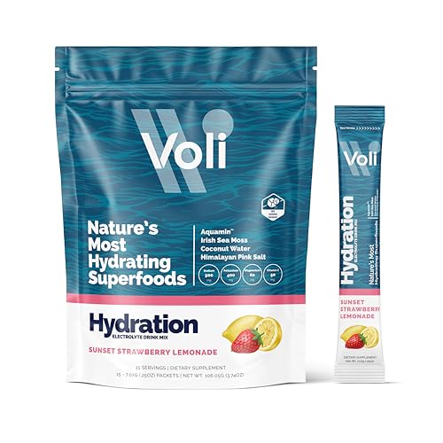 Voli Electrolytes Powder Packets | No Added Sugar Electrolyte Drink Mix for Hydration | Keto & Fasting Friendly, Natural S...