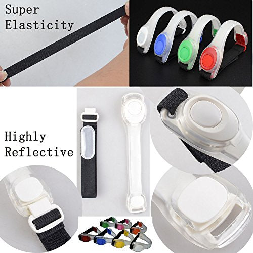 AMNQUERXUS Premium LED Light Up Armband, Reflective Adjustable Wearable Silicone Running Belt Strap/Waterproof Glow in The...