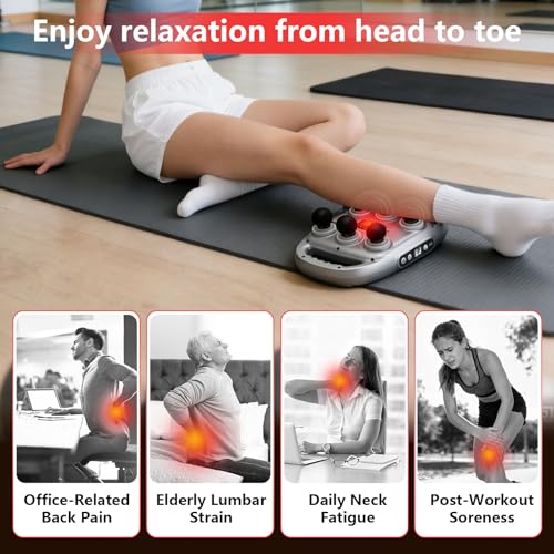 Gaolerbee 6-Head Massage Gun Deep Tissue Back Massager - 9Levels & 9Modes Electric Massagers Effectively Relieves General ...