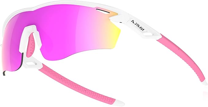 AJBAY Polarized Sports Sunglasses for Men Women,Wrap Around Sun Glasses for Running Cycling Baseball Fishing Golf Hiking