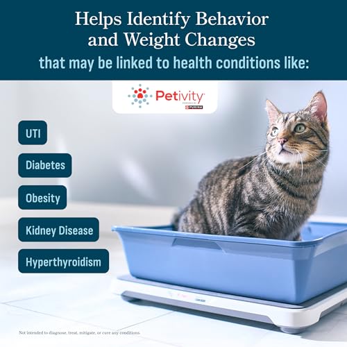 Purina Petivity Smart Litter Box Monitor Cat Weight Scale & Health Tracker - Monitor Litter Habits, Track Weight Accuratel...