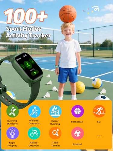 Roffnet Kids Smart Watch for Boys Girls, Fitness Tracker with Heart Rate Sleep Monitor, 1.83" Touchscreen with 12 Puzzle G...
