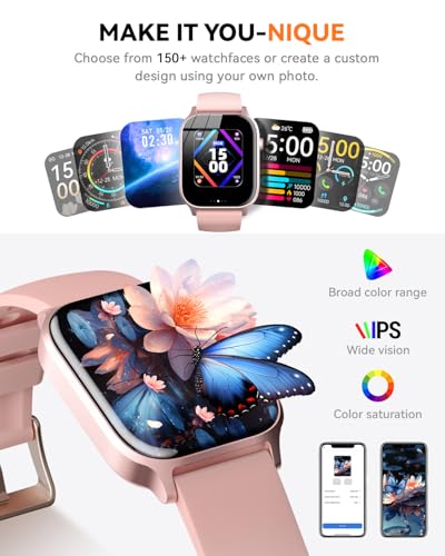 Smart Watches for Women Men, Fitness Tracker Watch with 110 Sports Modes, Step Counter/Sleep Monitor/Pedometer, IP68 Water...
