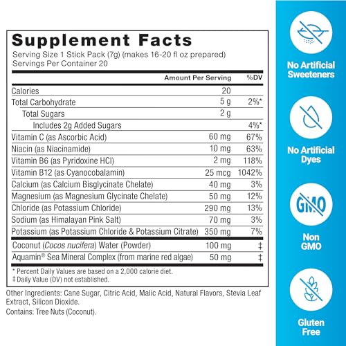 Force Factor Liquid Labs Electrolytes Powder Packets—Lemon Lime—Hydration Packets to Make Electrolyte Water with 5 Essenti...