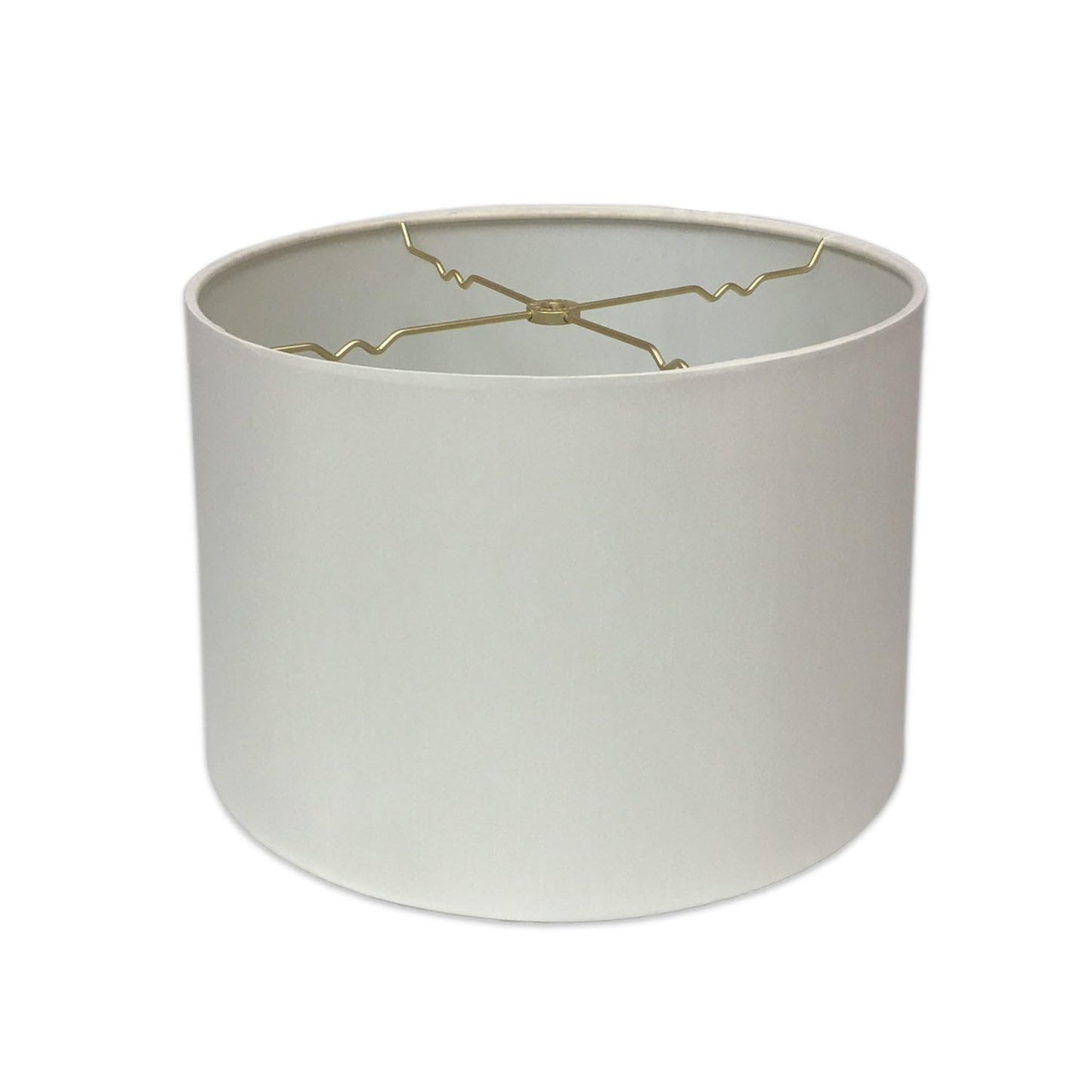 Royal Designs, Inc. Shallow Drum Hardback Lamp Shade, Fabric, 9 x 10 x 7, White, Model HB-610-10WH