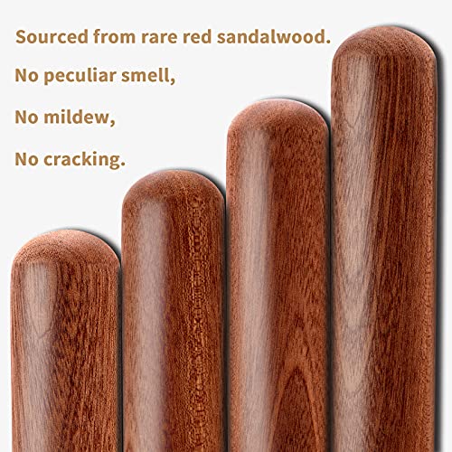 Aisoso French Rolling Pin, 17.7 Inches Wood Rolling Pin for Baking Extra Long Thickened, Classic Wooden Dough Roller for F...
