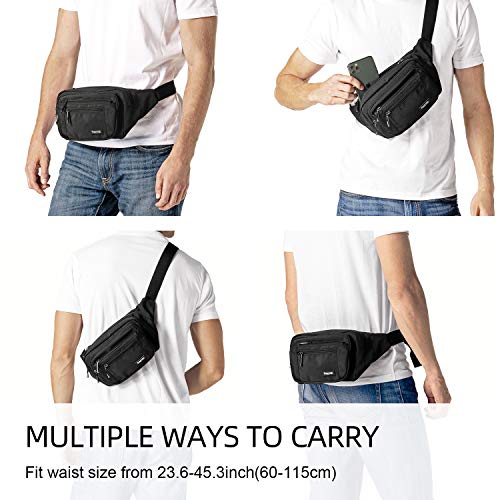 FREETOO Waist Pack Bag Fanny Pack for Men&Women Hip Bum Bag with Adjustable Strap for Outdoors Workout Traveling Casual Ru...