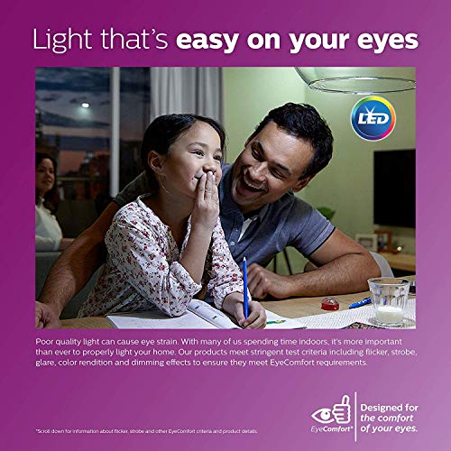 Philips Led Dimmable Warm Glow Ba11 Glass Light Bulb, 5.5W=60W, 500 Lumen, Soft White, E26 Base, 12-Pack