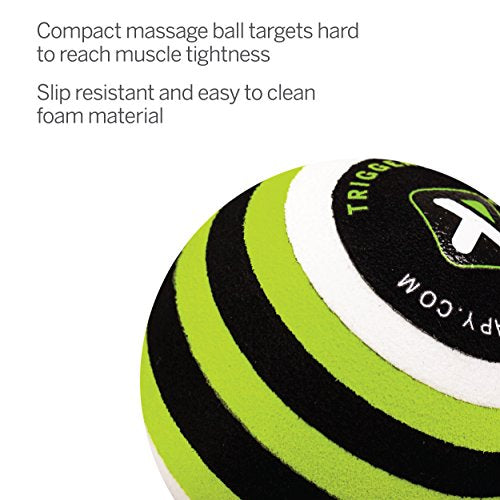 Trigger Point MB1, Balle De Massage, Massage Pronfond Des Tissus Muscluclaires, Vert, Blanc Et Noir, 2.6''/5cm