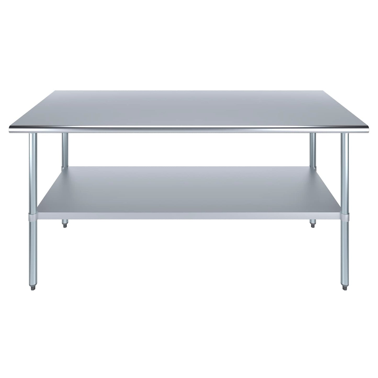 AmGood 30 in. x 72 in. Stainless Steel Work Table | Metal Kitchen Food Prep Table | NSF