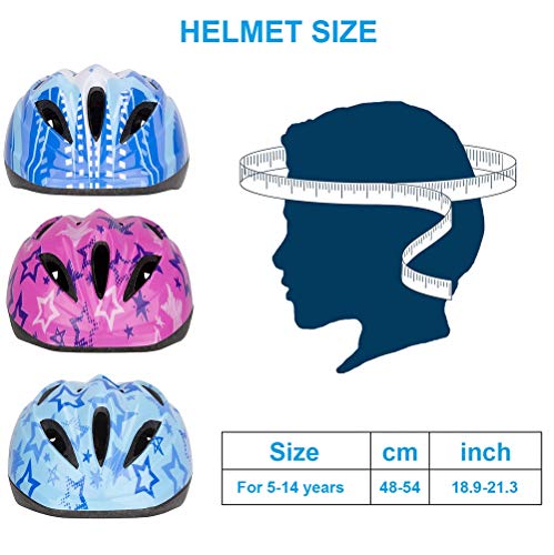 Kid Bicycle Helmets, LX LERMX Kids Bike Helmet Ages 3-5/5-14 Adjustable from Toddler to Youth Size, Durable Kids Bike Helm...