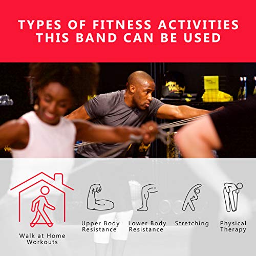 Walk at Home Workout Bands 7 Ring Adjustable Resistance Bands for Working Out Home Workout Walking Exercise Workout Bands ...