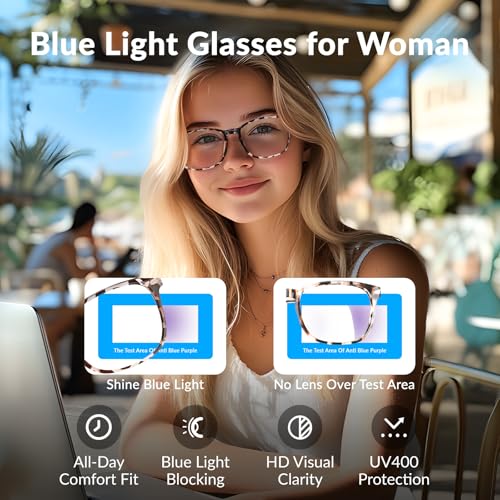 WINTOO Blue Light Glasses for Woman Men | 99% Blue Light Blocking Glasses for Computer Gaming TV Phone Screen Square Frame...