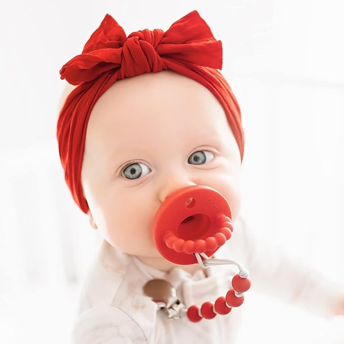 Ryan & Rose Cutie PAT Pacifier Teether (Stage 2, Red)