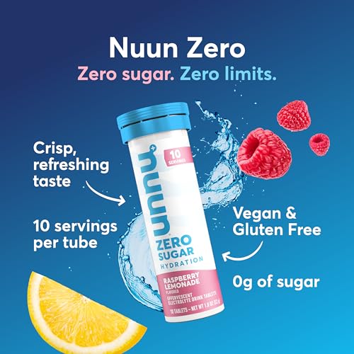 Nuun Zero Sugar Hydration Electrolyte Tablets - Sodium, Potassium, Chloride, Calcium, Magnesium, Light & Delicious Fruit F...
