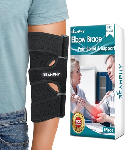 Reamphy Elbow Brace,Comfortable Night Elbow Sleep Support,Elbow Splint, Adjustable Stabilizer Splints, Cubital Tunnel Synd...