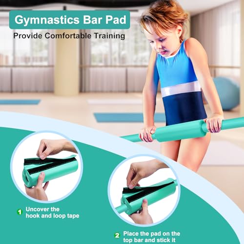 RINREA Gymnastic Bars for Kids with Adjustable Height, Folding Gymnastic Training Kip Bar, Expandable Horizontal Bar for Home